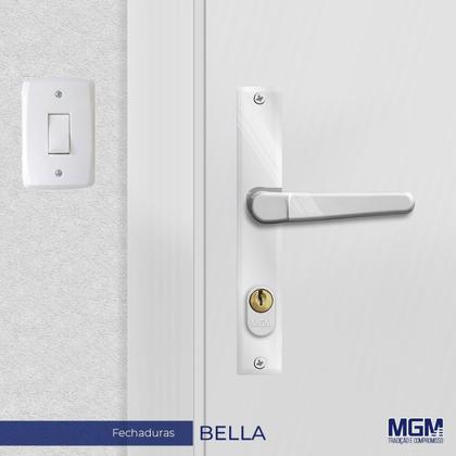 Imagem de Fechadura Bella Aço Cromado Externa 40mm MGM