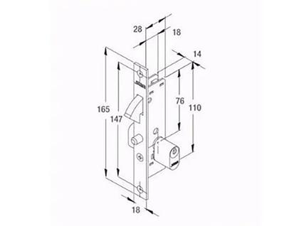 Imagem de Fechadura Bico Papagaio 901 Inox Stam Externa Correr