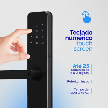 Fechadura Biometrica Digital SmartLock OnGrip Midea FDA21PD