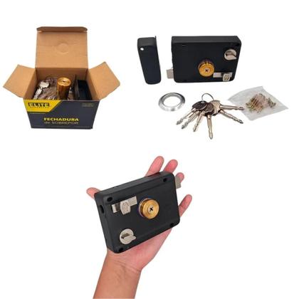 Imagem de Fechadura Chave Tetra de Sobrepor c/ Trava Anti-Furto Alta Segurança