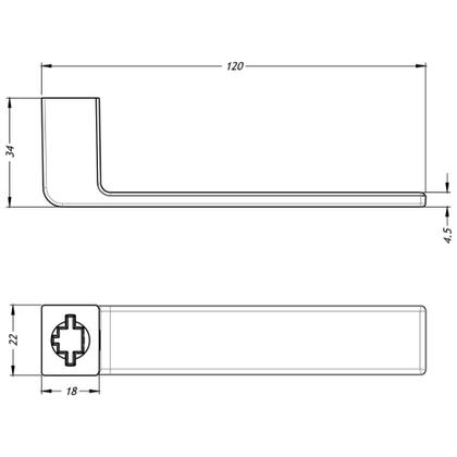 Imagem de Fechadura Classic 3800 Banheiro Roseta Quadrada Cromado 55mm Stam