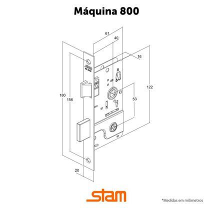 Imagem de Fechadura com Puxador Blim Blim porta de entrada Stam Tetra