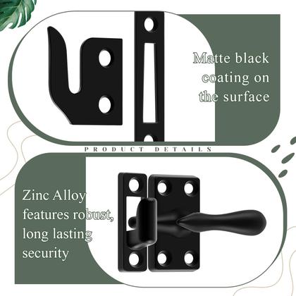 Imagem de Fechadura de janela Hicarer Casement Window Lock Zinc Alloy x4 Black