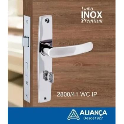 Imagem de Fechadura De Porta Aliança 2600/41 Inox Premium Banheiro