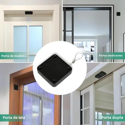 Imagem de Fechadura de Porta Automática Sem Perfuração - Sensor Ajustável e Montagem em Superfície