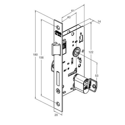 Imagem de Fechadura de Porta Interna 813/35 - RQ1 PRETO Stam Quartos