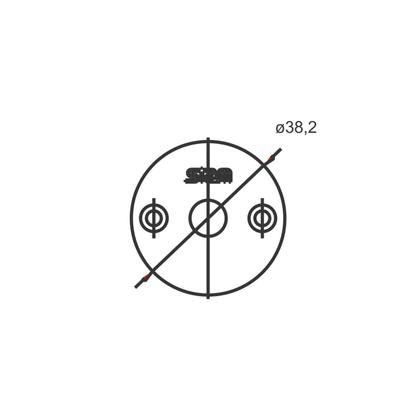 Imagem de Fechadura de Segurança Trava Auxiliar 1001 Tetra Chave Par Roseta Redonda Preto Fosco 30mm Stam
