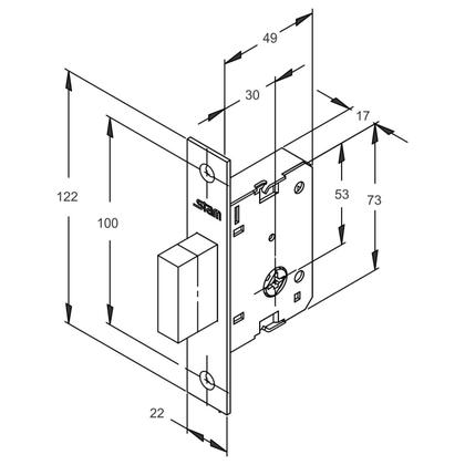 Imagem de Fechadura de Segurança Trava Auxiliar 1001 Tetra Chave Par Roseta Redonda Preto Fosco 30mm Stam