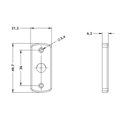 Imagem de Fechadura de Segurança Trava Auxiliar 1003 Tetra Chave Cromado 18mm Stam