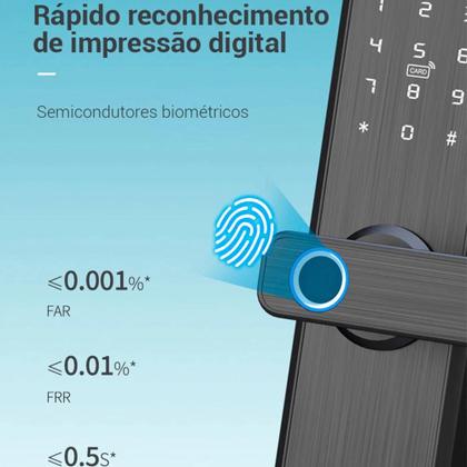 Fechadura Digital Biométrica Eletrônica inteligente 5 em 1 Com Senha Numérica - INTELAR Imagem de Fechadura Digital Biométrica Eletrônica inteligente 5 em 1 Com Senha Numérica