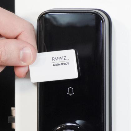 Imagem de Fechadura Digital Biométrica Papaiz SL150 Embutir Touch Senha Cartão RFID Tag Eletrônica