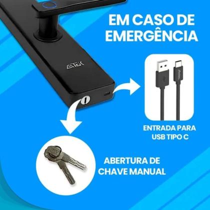 Imagem de Fechadura Digital com Trava Eletrônica e Cartão RFID Entrega Relâmpago