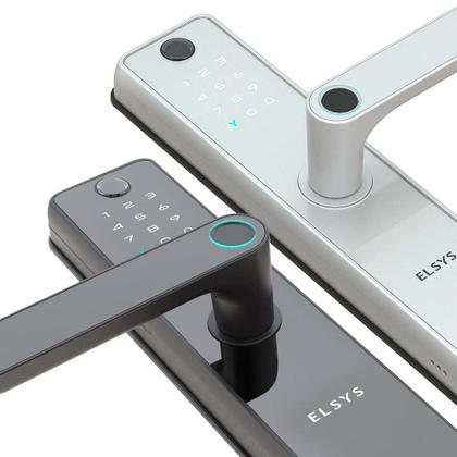 Imagem de Fechadura Digital de Embutir Elsys, Wi-Fi, Biometria, Câmera, Preto - ESF-DE5100I