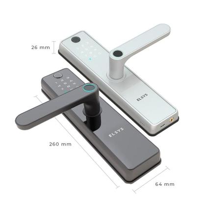 Imagem de Fechadura Digital de Embutir Elsys, Wi-Fi, Biometria, Câmera, Preto - ESF-DE5100I