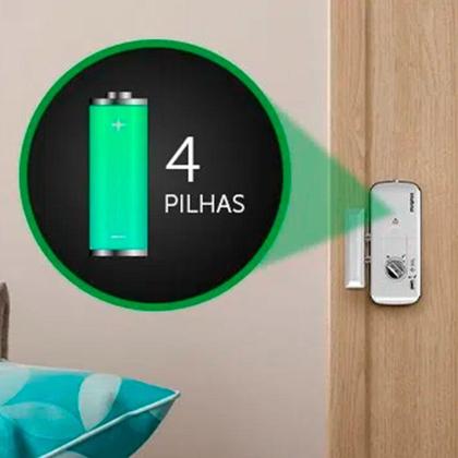 Imagem de Fechadura Digital de Sobrepor Intelbras FD2000, Senha, Bivolt, Preto - 4670200