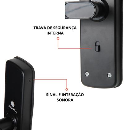 Imagem de Fechadura Digital Eletrônica Biometria Senha CartãoAppWifi