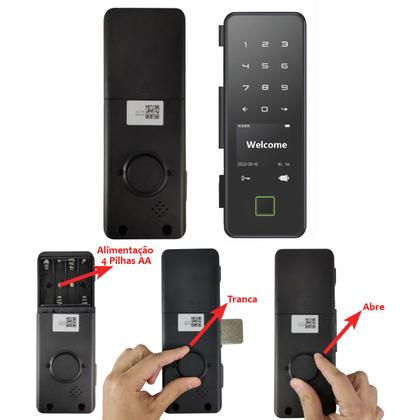 Imagem de Fechadura Digital Eletronica Porta Inteligente App Celular Biometria Senha Cartao Rf Segurança Casa Escritorio Loja Consultorio