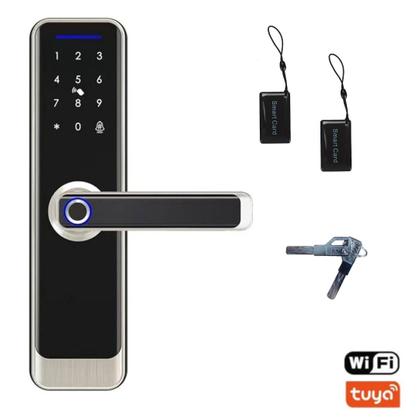 Fechadura Digital Inteligente Tuya Zigbee Smart Lock RF433 A270 Shark Blue Imagem de Fechadura Digital Inteligente Tuya Zigbee Smart Lock RF433 A270 Shark Blue