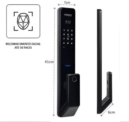 Imagem de Fechadura Digital Pado Reconhecimento Facial Fde-800 Vision