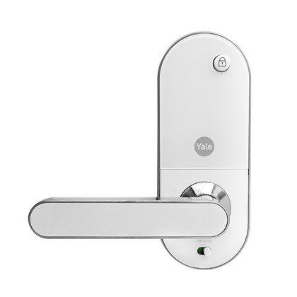 Imagem de Fechadura Digital YMC 420W Branca com Zigbee integrado