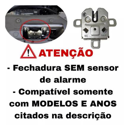 Imagem de Fechadura do Capô Fiat Linea 2012 2013 2014 2015 2016 2017 2018 2019 Sem Alarme Original