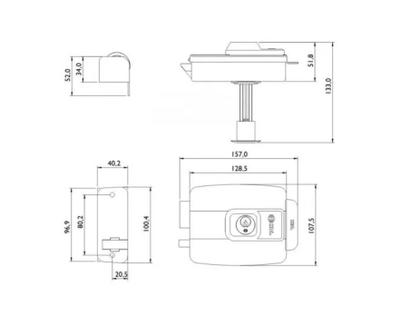 Imagem de Fechadura Elétrica C90 Bluetooth Control HDL Abertura Dentro Ajustável Branca Original HDL C/NF