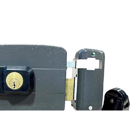 Imagem de Fechadura Eletrica Hdl C-90 Dupla Fixa 12V. Cinza