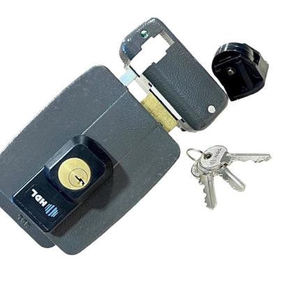 Imagem de Fechadura Eletrica Hdl C-90 Dupla Fixa 12V. Cinza