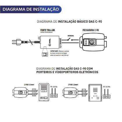 Imagem de Fechadura eletrica hdl c-90 pro - abertura para fora aj botao inox