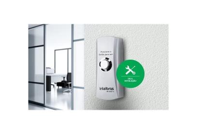 Imagem de Fechadura Eletroímã Intelbras Magnetica E 1 Botoeira Bt 3000 Prata