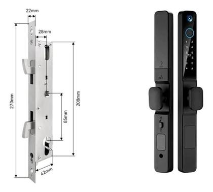 Imagem de Fechadura Eletrônica À Prova Dágua Tuya Wifi Porta Aluminio Jwcom