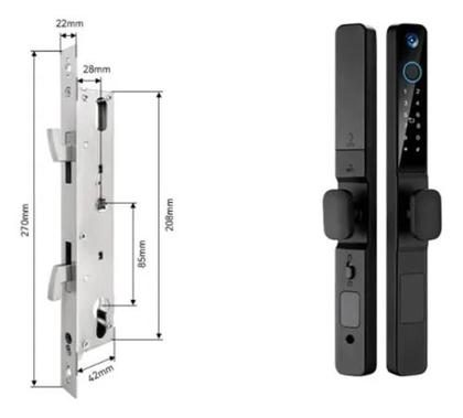 Imagem de Fechadura Eletrônica À Prova Dágua Tuya Wifi Porta Aluminio Jwcom