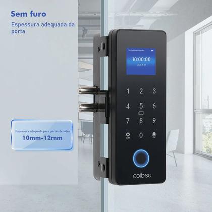 Imagem de Fechadura Eletrônica Automática Senha e Desbloqueio Digital, Conexão com Smartphone, Campainha Integ