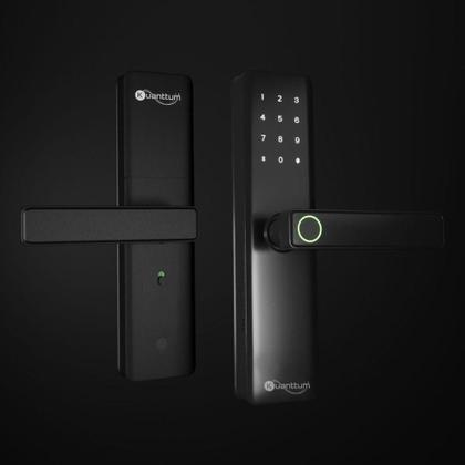 Imagem de Fechadura Eletronica Digital Com Biometria Kuanttum Beta Pro wi fi