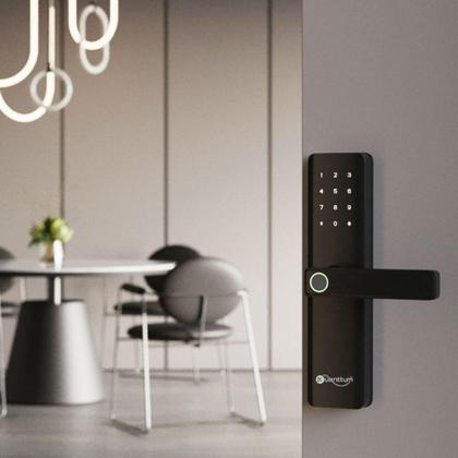 Imagem de Fechadura Eletronica Digital Com Biometria Kuanttum Beta Pro wi fi