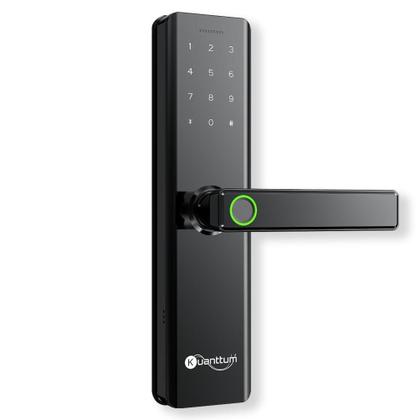 Imagem de Fechadura Eletronica Digital Com Biometria Kuanttum Beta Pro wi fi