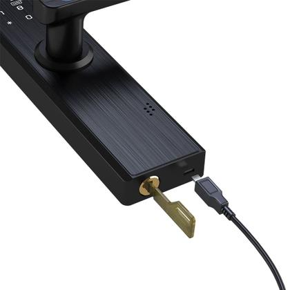 Imagem de Fechadura Eletrônica Digital inteligente 5 em 1 Com Senha Numérica E Biométrica Doméstica