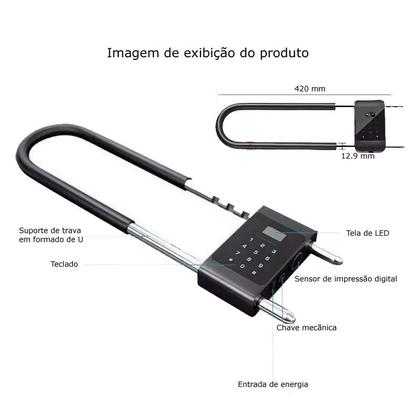 Imagem de Fechadura Eletrônica Em Formato De U B12