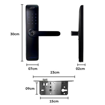 Imagem de Fechadura Eletrônica Imab Maçaneta Bluetooth Preta D200