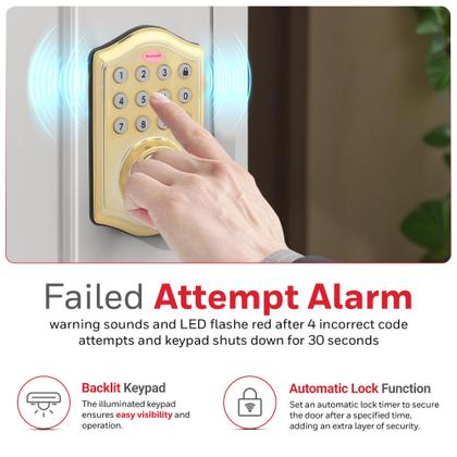 Imagem de Fechadura Eletrônica Inteligente Honeywell - Sem Chave