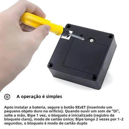Imagem de Fechadura Eletrônica Invisível Para Gavetas Com Sensor RFID 13.56MHz, Fechadura De Armário Sem