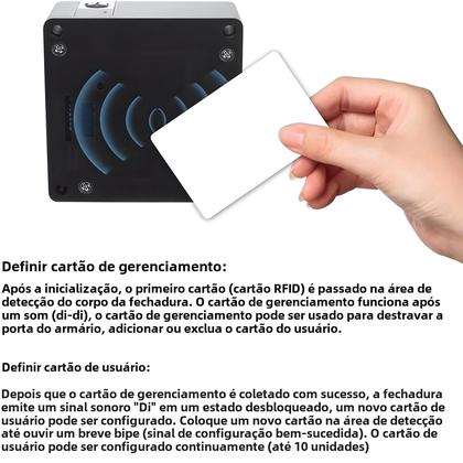 Imagem de Fechadura Eletrônica Invisível Para Gavetas Com Sensor RFID 13.56MHz, Fechadura De Armário Sem