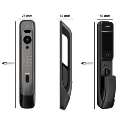 Imagem de Fechadura Eletrônica K20 Pro Max Leitor Facial 3D Wifi Com Câmera , Impressão Digital , Código Pin E Cartão RFID