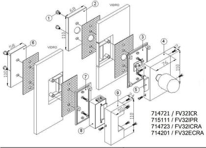 Imagem de Fechadura Eletronica Para Porta De Vidro Amelco Fv-32Ipr