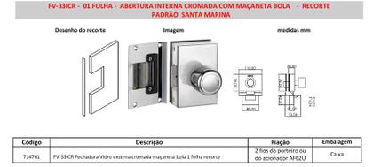 Imagem de Fechadura eletronica para porta de vidro amelco fv-33icr