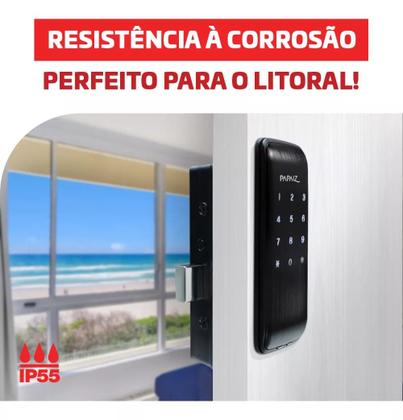 Imagem de Fechadura eletronica smart lock sl125 pf (vertical) papaiz 