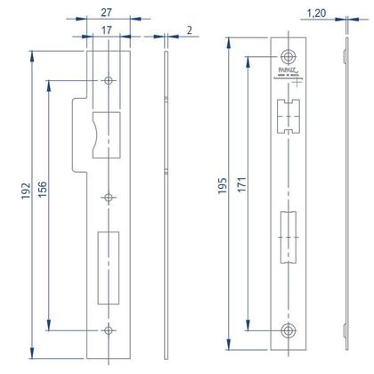Imagem de Fechadura Externa Aço Inox MI620 ST2 R232 55mm Roseta Cromada Smile Inoxvita Papaiz