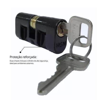 Imagem de Fechadura Externa Espelho Aço 40mm Mgm Colonial