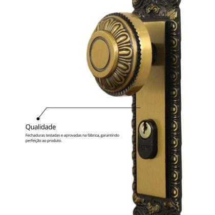 Imagem de Fechadura Externa Espelho Aço 40mm Mgm Colonial