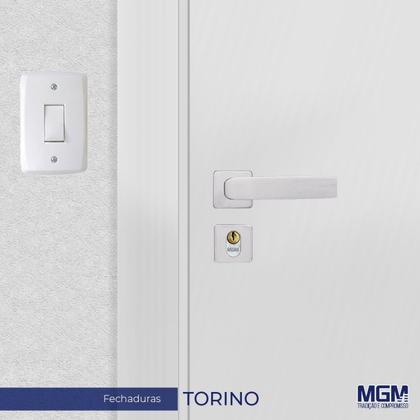Imagem de Fechadura Externa Espelho Aço 40mm MGM Torino Roseta
